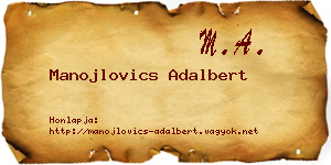Manojlovics Adalbert névjegykártya