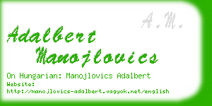 adalbert manojlovics business card